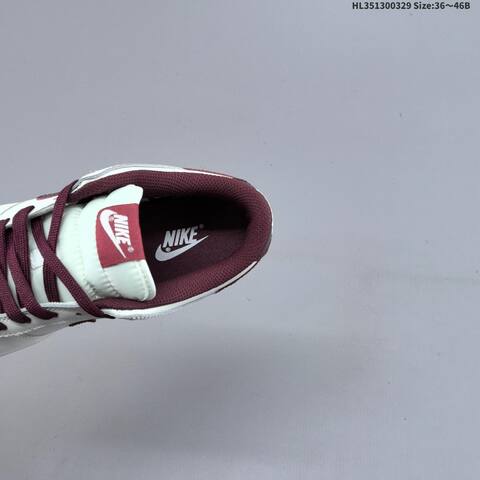 Nike Dunk Low Sail Dark Burgundy White EU 36-46 Skate Shoe - Unisex (BS-61045)