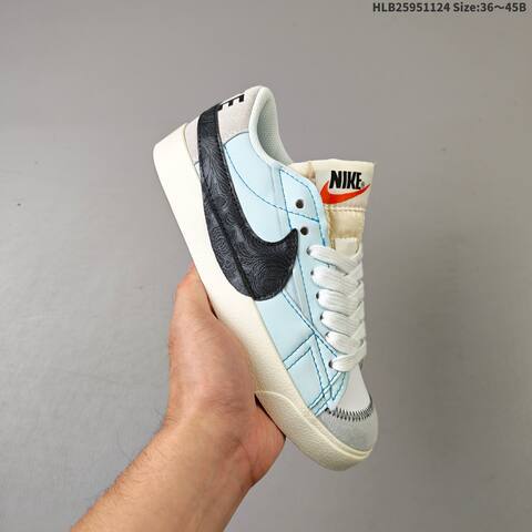 Nike Blazer Low 77 JUMBO White Green Sail Gray EU 36-45 Skate Shoe - Unisex (BS-63134)