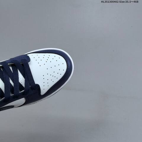 Nike Dunk Low White Navy Blue EU 35 5-46 Skate Shoe - Unisex (BS-60974)