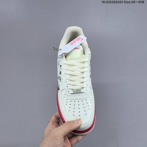 Nike Air Force 1 Low 07 Off White Red Black Navy EU 36-45 Sneaker - Unisex (BS-62254)
