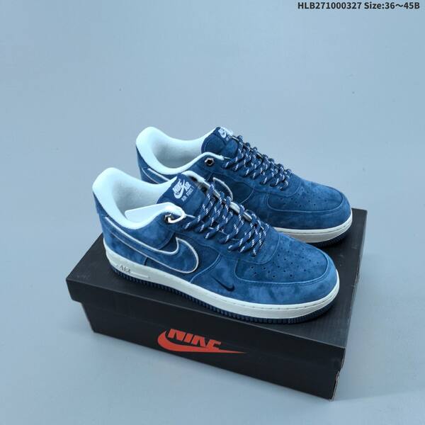 Nike Air Force 1 07 Low navy blue white light gray EU 36-45 sneaker