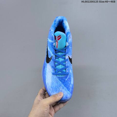 Nike Zoom Kobe 6 Protro Blue Light Blue Black Red EU 40-46 Basketball Shoe - Men's (BS-61767)