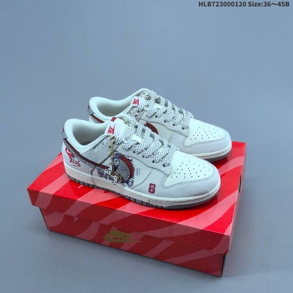 Nike SB Dunk Low Black White Red Grey EU 36-45 skate shoe