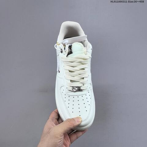 Nike Air Force 1 07 Off White White Burgundy Gold EU 36-45 Sneaker - Unisex (BS-61373)