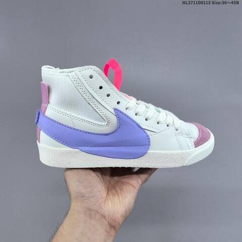 Nike Blazer Mid 77 Jumbo White Black Yellow Purple Pink EU 36-45 Skate Shoe - Unisex (BS-61955)