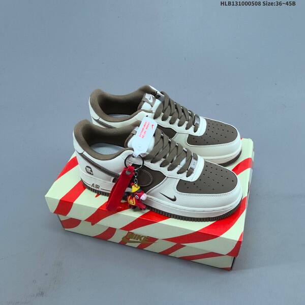 Nike Air Force 1 07 LV8 beige black red white EU 36-45 sneaker