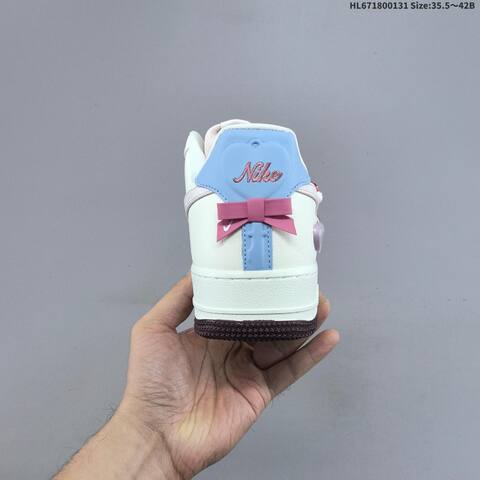 Nike Air Force 1 07 LV8 Sail Light Pink Light Blue Dark Brown EU 35 5-42 Sneaker - Unisex (BS-61610)