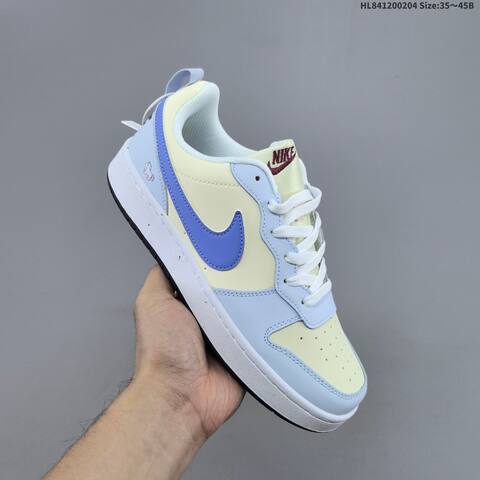 Nike Court Borough Low 2 Light Blue Cream White Pink EU 35-45 Skate Shoe - Unisex (BS-61535)