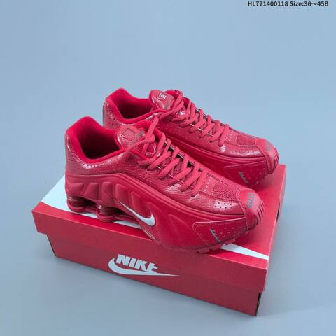 Nike Shox R4 IQ0608-687 Red White EU 36-45 Running Shoe - Unisex (BS-61919)