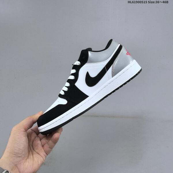 Jordan Air Jordan 1 Low black/white/silver/pink 36~46B lifestyle