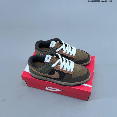 Nike SB Dunk Low Brown Olive Green Black Tan EU 36-46 Skate Shoe - Unisex (BS-59882)