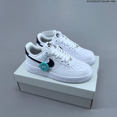 Nike Air Force 1 07 Low White Dark Navy Blue EU 36-45 Sneaker - Unisex (BS-62395)