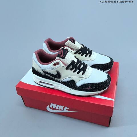 Nike Air Max 1 87 White Dark Green Black Pink Brown Blue Cream EU 36-47 Sneaker - Unisex (BS-61813)