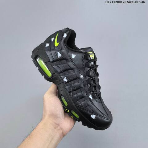 Nike Air Max 95 Black Neon Green White EU 40-46 Running Shoe - Men's (BS-61880)
