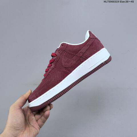 Nike Air Force 1 07 Kobe White Burgundy EU 36-45 Sneaker - Unisex (BS-61257)