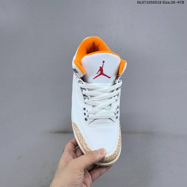 Jordan Air Jordan 3 Retro white/orange/red with elephant print accents 36~47B basketball