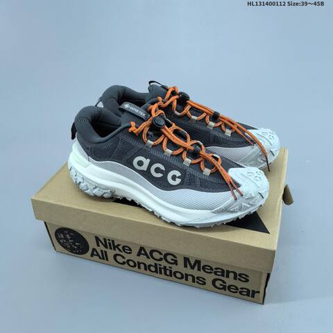 Nike ACG Mountain Fly 2 Low GTX Black Dark Grey Light Grey Orange EU 39-45 Trail Shoe - Unisex (BS-62047)