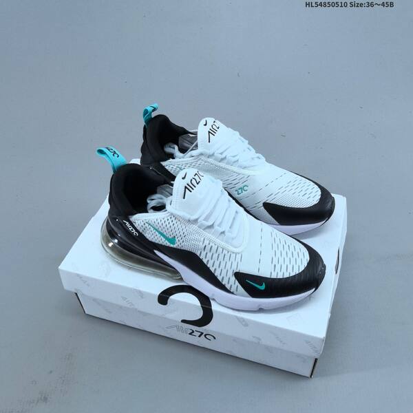Nike Air Max 270 black white teal EU 36-45 running shoe