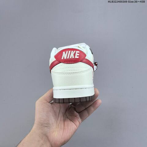 Nike SB Dunk Low Retro DIY Hello Kitty Louis Vuitton Beige Red White Grey Brown EU 36-45 Skate Shoe - Unisex (BS-61408)