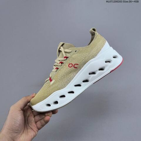 On Running Cloudsurfer Max Khaki White Red EU 36-45 Running Shoe Running Sneakers - Unisex (BS-69695)