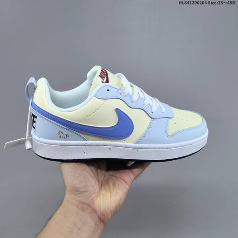 Nike Court Borough Low 2 Light Blue Cream White Pink EU 35-45 Skate Shoe - Unisex (BS-61535)