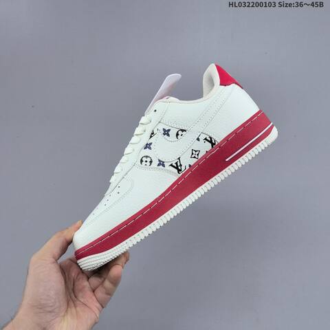 Nike Air Force 1 Low 07 Off White Red Black Navy EU 36-45 Sneaker - Unisex (BS-62254)