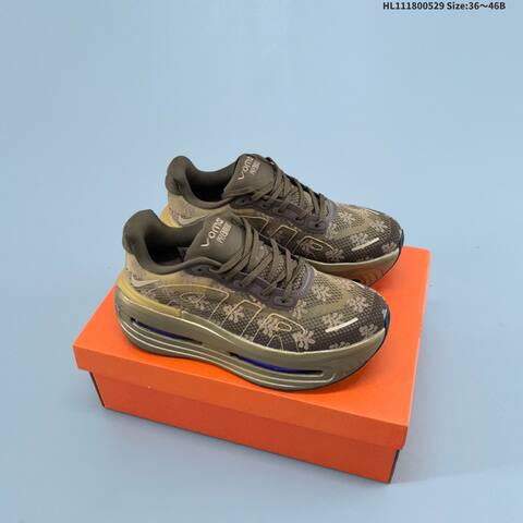 Nike VOMERO PREMIUM ReactX Air Zoom Brown Gold Purple EU 36-46 Running Shoe - Unisex (BS-60066)