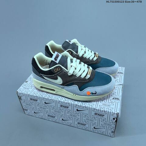 Nike Air Max 1 87 White Dark Green Black Pink Brown Blue Cream EU 36-47 Sneaker - Unisex (BS-61813)