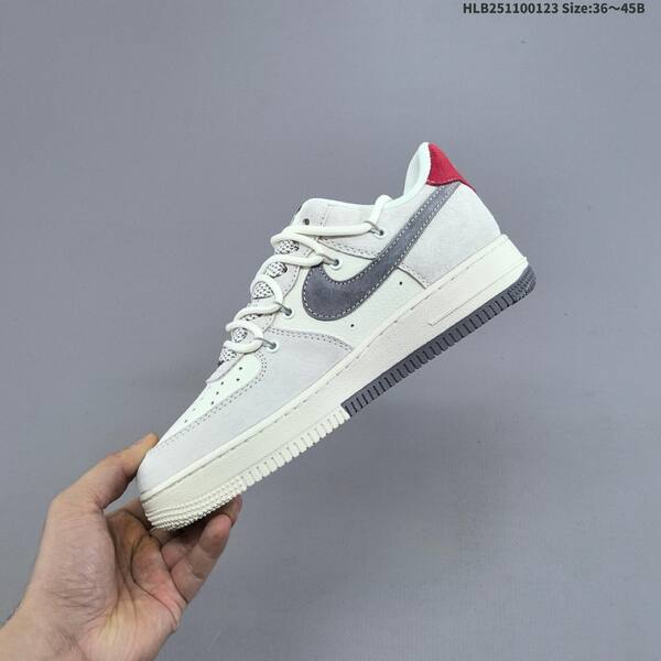 Nike Air Force 1 07 LV8 off white grey red navy blue EU 36-45 sneaker