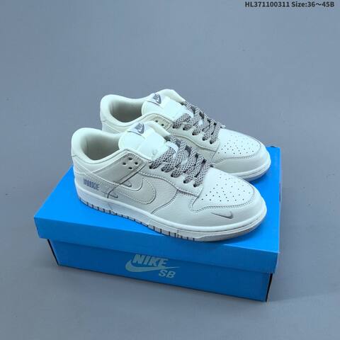 Nike SB Dunk Low White Black Purple Orange Beige EU 36-45 Skate Shoe - Unisex (BS-61380)