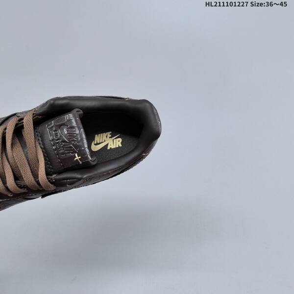 Nike Air Force 1 07 Low dark brown light brown black gold EU 36-45 sneaker