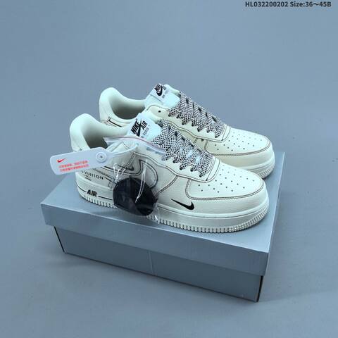 Nike Air Force 1 07 Low Off White Silver Red EU 36-45 Sneaker - Unisex (BS-61577)