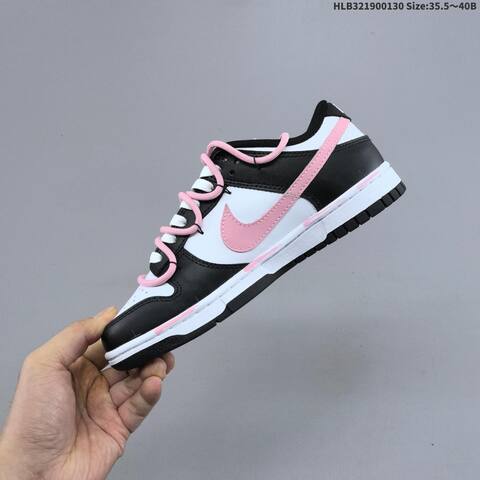 Nike Dunk Low Retro DIY White Black Light Pink EU 35 5-40 Skate Shoe - Unisex (BS-61644)