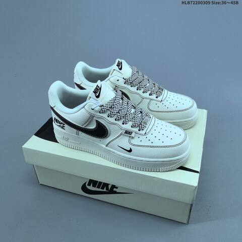 Nike Air Force 1 07 LV8 CS5288-090 Off White Black EU 36-45 Sneaker - Unisex (BS-61400)