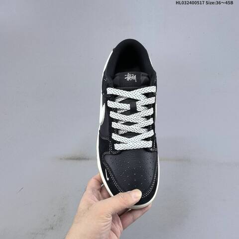 Nike Dunk SB Low Stussy Black White Sail Gum EU 36-45 Skate Shoe - Unisex (BS-60300)