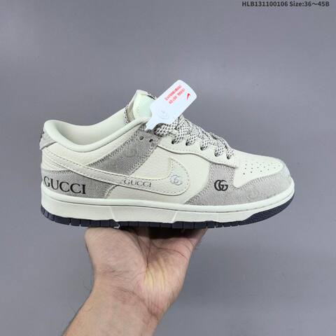 Nike SB Dunk Low Light Grey White Dark Grey EU 36-45 Skate Shoe - Unisex (BS-62181)