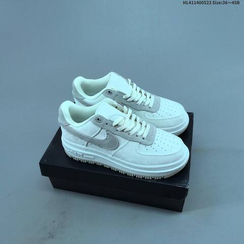 Nike Air Force 1 Low Luxe Grey White Brown EU 36-45 Sneaker - Unisex (BS-60202)