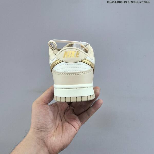 Nike Dunk Low Gold Swoosh sail beige gold white EU 35 5-46 skate shoe