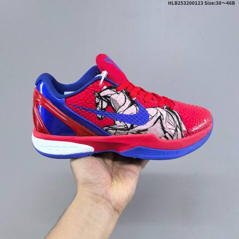 Nike Zoom Kobe VI CNY Light Grey Red White Blue EU 38-46 Basketball Shoe - Unisex (BS-61796)