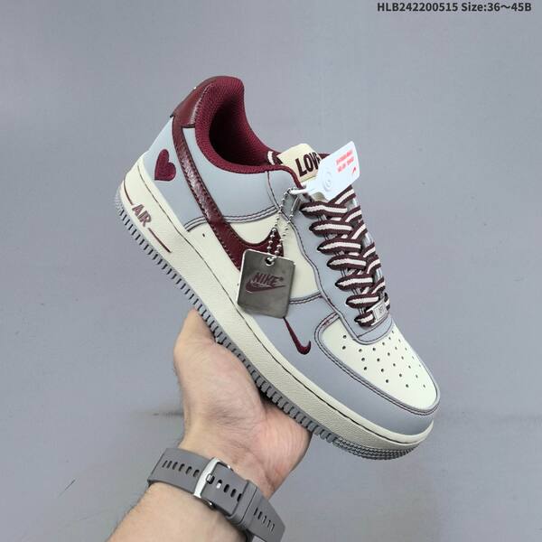 Nike Air Force 1 07 LV8 brown beige red gray burgundy EU 36-45 sneaker