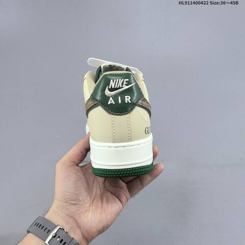 Nike Air Force 1 07 Beige Brown Dark Green Off White EU 36-45 Sneaker - Unisex (BS-60581)