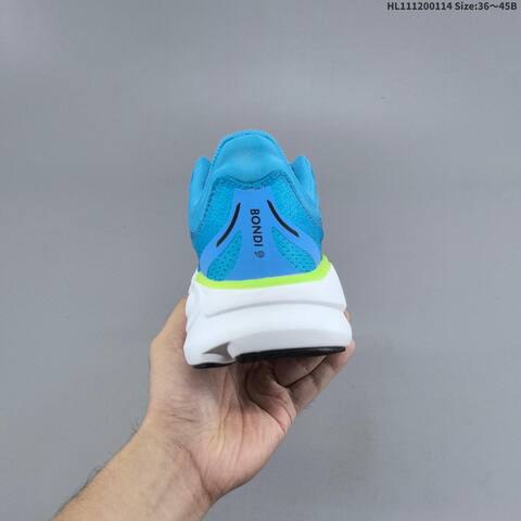 HOKA Bondi 9 Blue White Neon Green Black EU 36-45 Running Shoe Running Sneakers - Unisex (BS-69402)