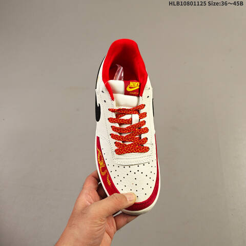 Nike Court Vision Low DIY White Red Black Yellow EU 36-45 Skate Shoe - Unisex (BS-63102)