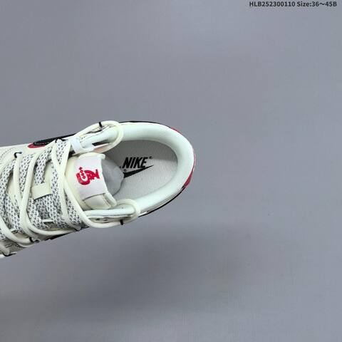 Nike Dunk Low Retro DIY Off White Black Red EU 36-45 Skate Shoe - Unisex (BS-62075)
