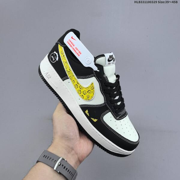 Nike Air Force 1 07 Black White Yellow Red Gold EU 36 45 sneaker EU 36-45