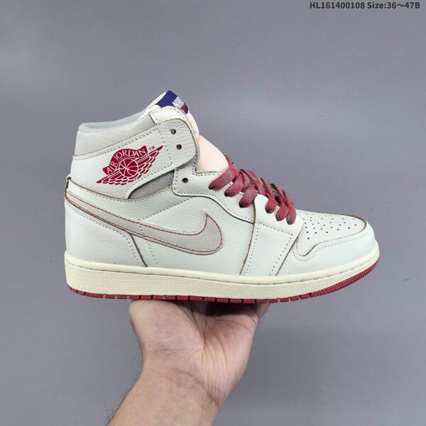 Nike Air Jordan 1 Retro High white/grey/red 36-47 basketball
