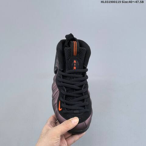 Nike Air Foamposite Pro Metallic Purple Black Orange EU 40-47 5 Basketball Shoe - Men's (BS-61887)