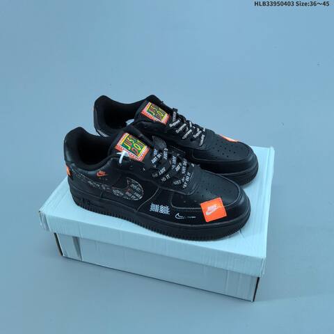 Nike Air Force 1 07 Black White Yellow EU 36-45 Sneaker - Unisex (BS-60949)