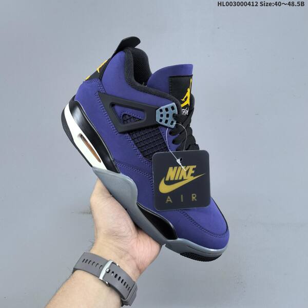 Jordan Air Jordan 4 Retro OG Imperial Purple / Black / Grey / Yellow 40~48.5 basketball