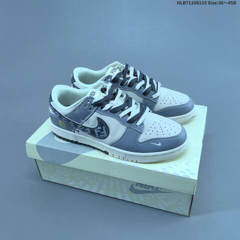 Nike Dunk Low Off White Grey EU 36-45 Skate Shoe - Unisex (BS-61976)